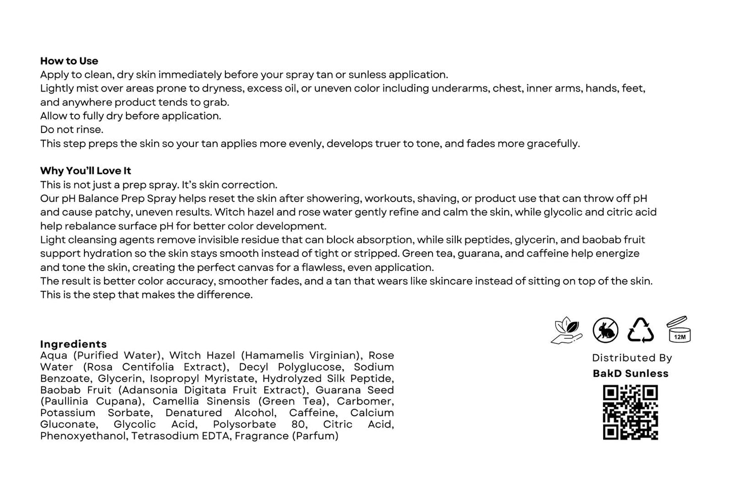 PH Balance Prep Spray - 250 ml