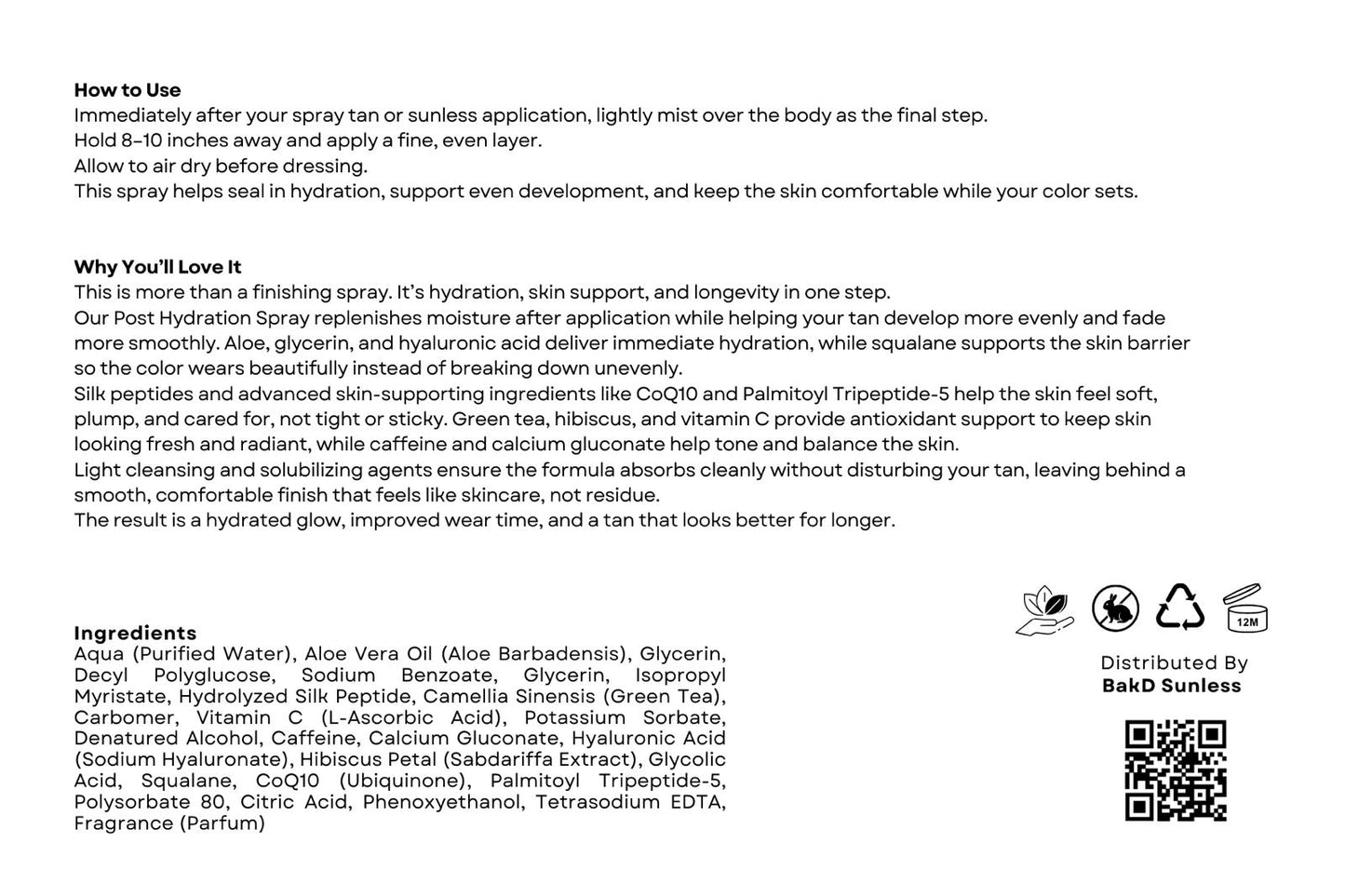 Post Hydration Spray