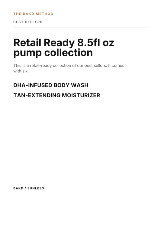 The BakD Method Retail Ready Bundle I 6 Pack Pump Bottles 8 fl oz.